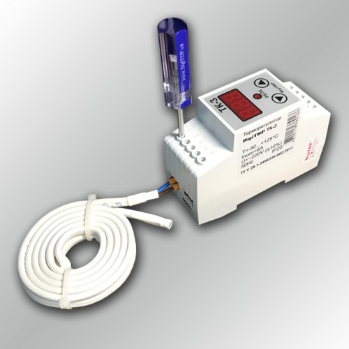 Реле температуры цифровое на DIN-рейку DigiTOP ТК-3 одноканальный с выносным датчиком картинка